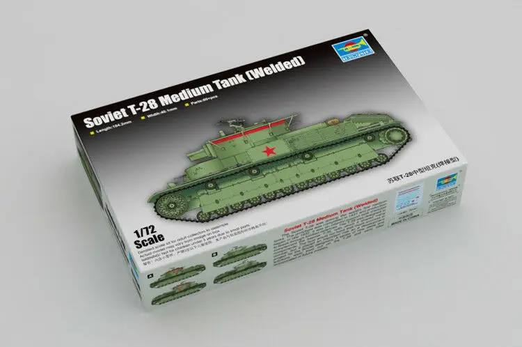 Gifts Trumpeter 07150 1/72 Soviet T-28 Medium Tank (Welded) Plastic Armor Kit Static Model TH05426-SMT2