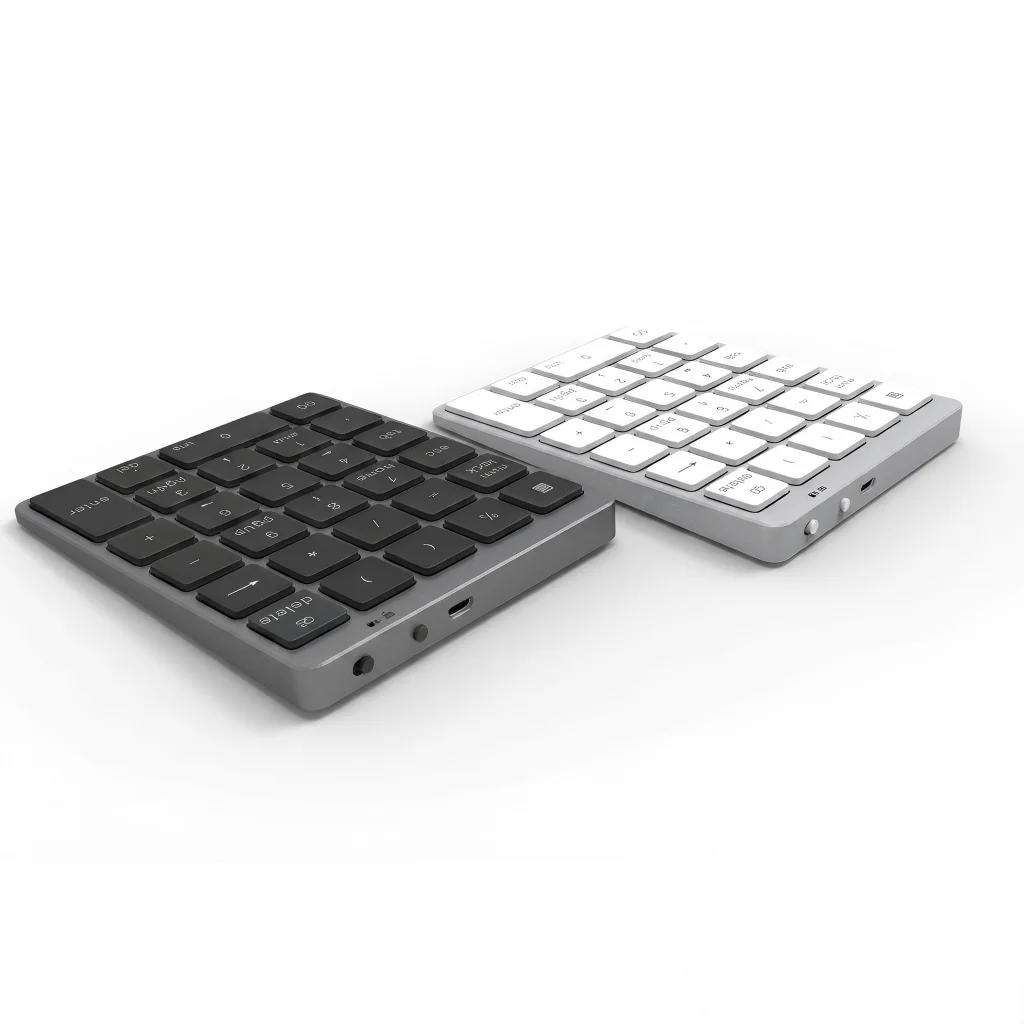 Slim 28keys Portable Rechargeable Numpad Bluetooth Wireless Numeric Keypad for Laptop