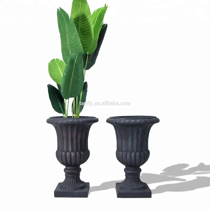 for Tall Roman Style Giant Fiberglass Various Flower Pot Planter Outdoor Furniture