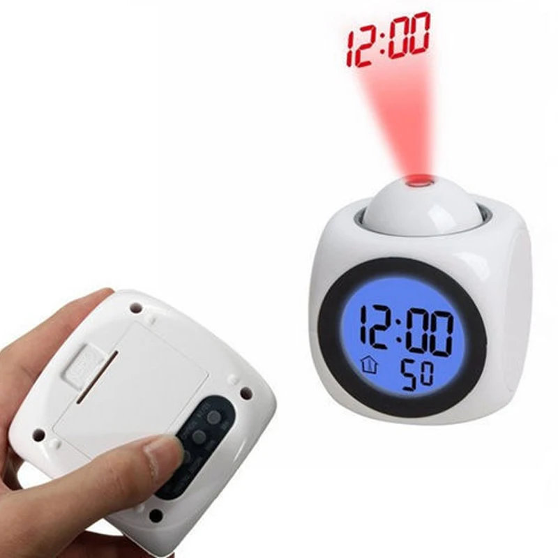 Multi-functional Digital Projection Alarm Clock - Temperature Display and Time Wall Projection, Ideal Home Decoration