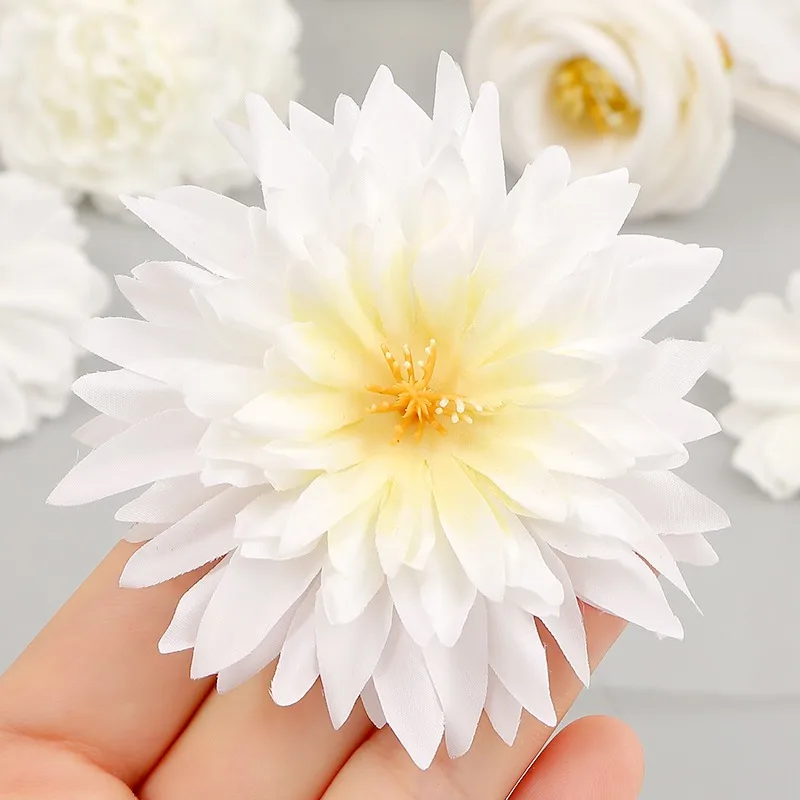 White Series Rose Artificial Flowers Silk Fake Flowers for Home Decor Wedding Decoration DIY Wreath Gift Accessories Ornaments