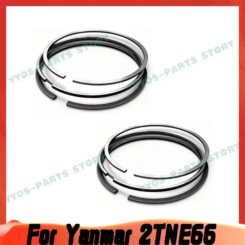 2TNE66 Piston Ring For Yanmar 2D66E 2TN66L 2TN66E Excavator Engine Parts STD Overhaul Rebuild Kit
