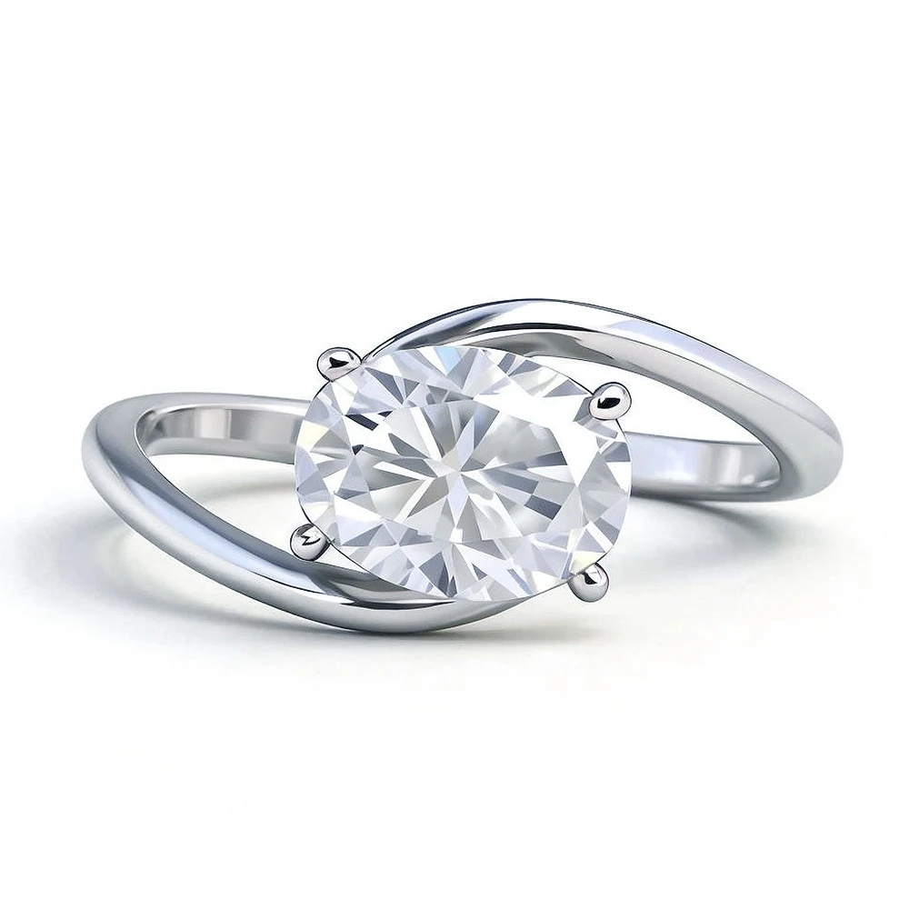 D Color VVS1 1.5CT Moissanite Ring S925 Sterling Silver Wedding Rings for Woman Party Jewelry Gift