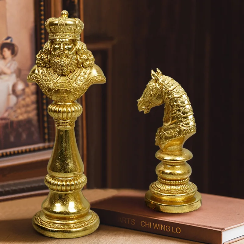 30cm International Chess Figurines King Knight Statue Ornaments Resin Pieces Board Chessmen Modern Home Decor view 5