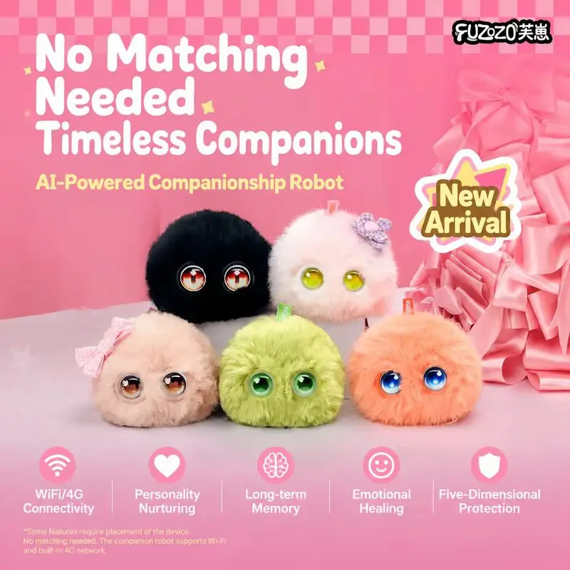 Fuzozo Ai Smart Robot Toy Interactive Companion Doll 2.4g Wifi Smart Robot Cat Voice Chat Emotional Eyes Desktop Pet Gift