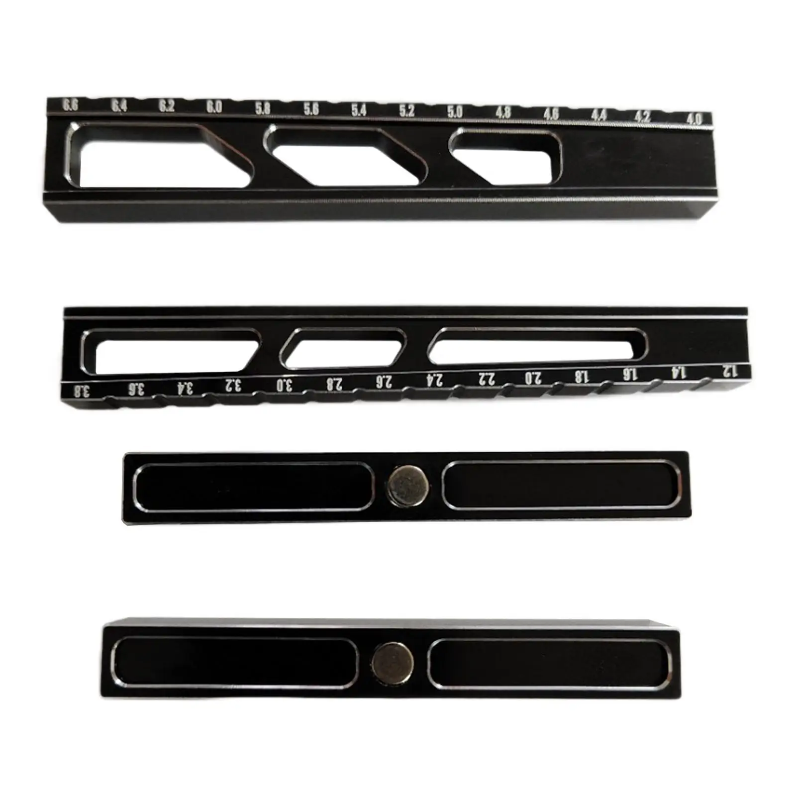 

4 Pieces RC Car Ride Height Gauge RC Chassis Droop Gauge with Scale, Universal Professional RC Height Ruler for 1:10 Scale