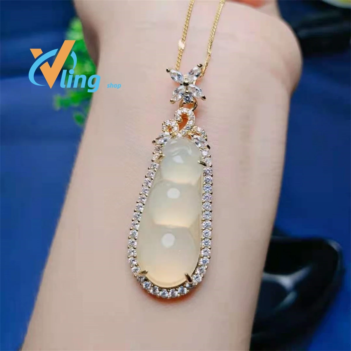 

925 Silver Inlaid High Ice Chalcedony Four Seasons Fudou White Agate Jade Pendant WholesaleJewelry Exquisite Fashion Gift Charm