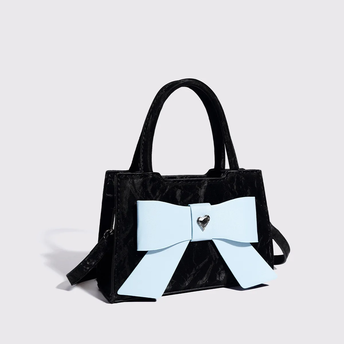 Single Shoulder Women's Bag New Sweet Cute Bow With Niche Design Fashionable And Versatile Small Square Handbags For Women