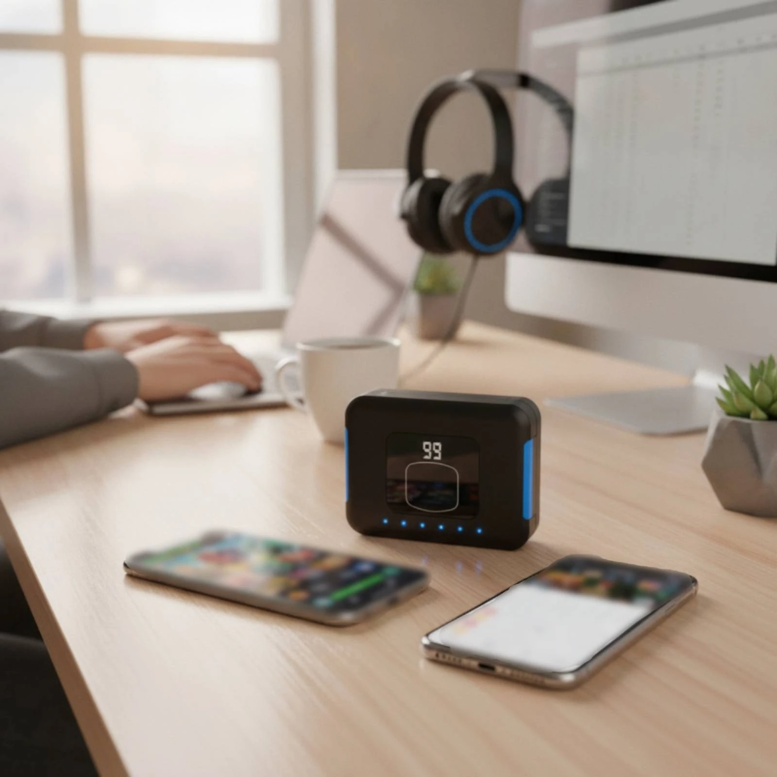 デジタルディスプレイ付きオートタッパー-充電式携帯電話オートタッパー-スクリーンタッパー-手の動き制限なしの携帯電話タッパー-スマート