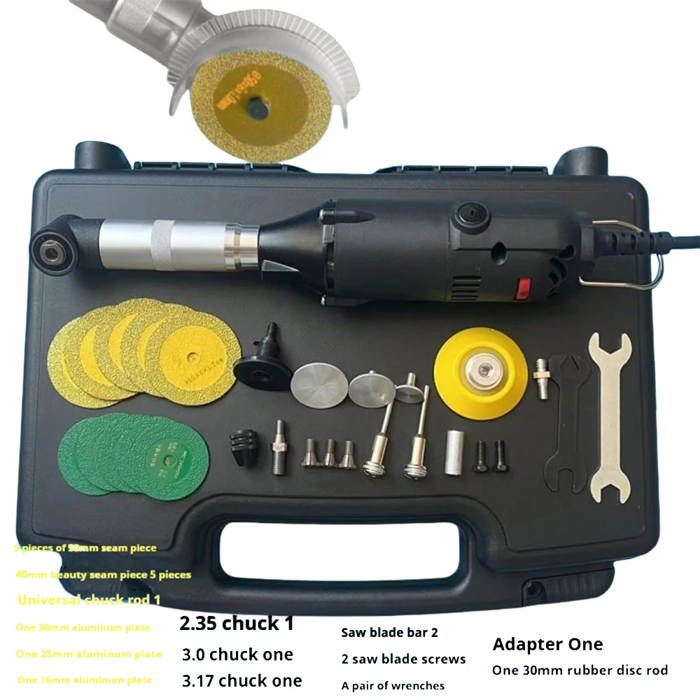 Right-angle electric elbow grinding and polishing machine, multi-functional joint filling and cleaning machine