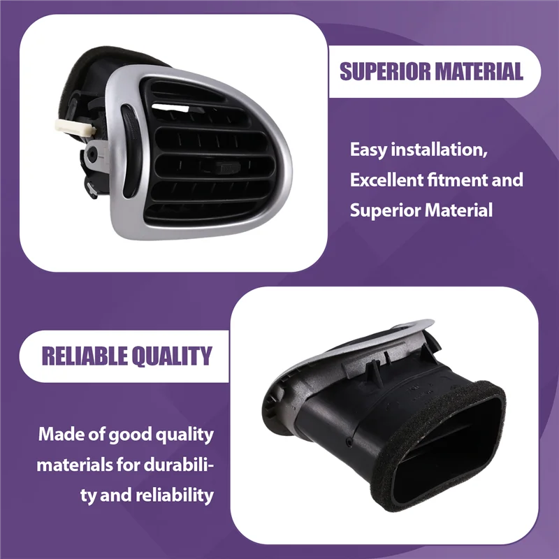 

Car Dashboard Air Conditioner Outlet Assembly A/C Outlet Panel Air Outlet Vent Grille Forcitroen C2 206