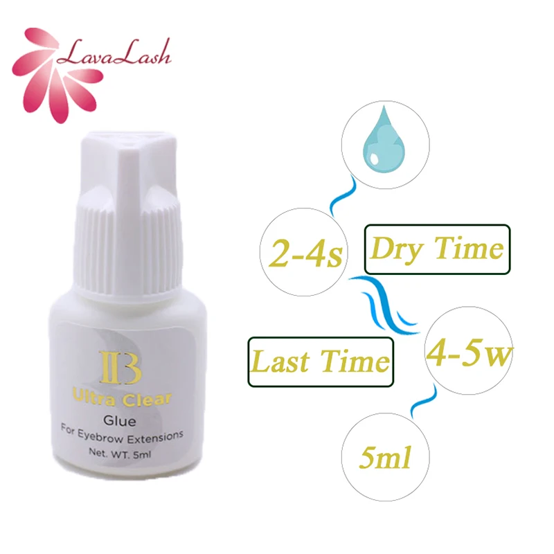 Original Korea IB Ibeauty Ultra Clear Glue 5ml Strong Fast Drying Eyelash Extensions Transparent Glue