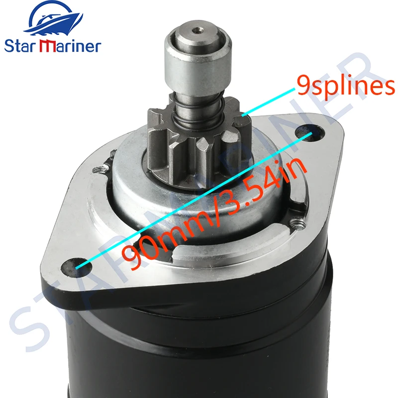 16110-C96-0000 Starter Motor 9 Tooth For Tohatsu Mercury Outboard Motor M25C M30C M40C 16110-C96 853805A1 334760100M 346760100