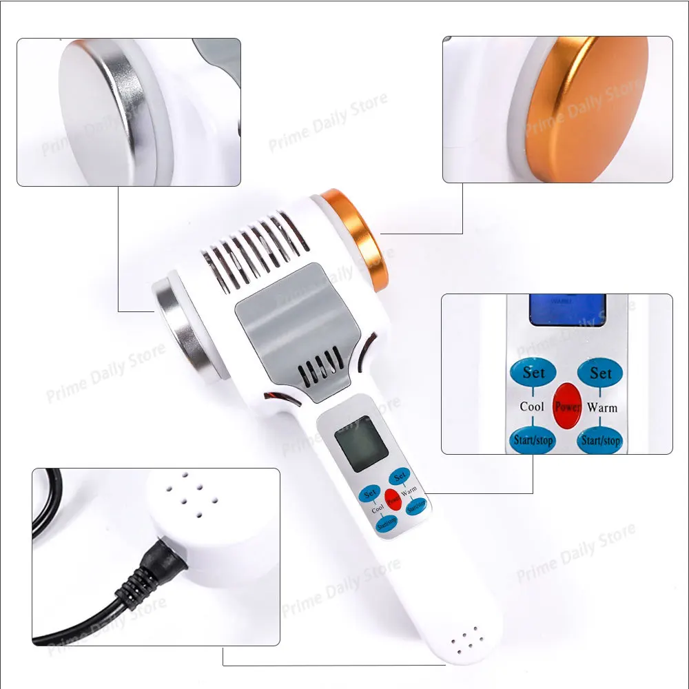 Hot‑Cold Cryotherapy Beauty Hammer, Ultrasound LED Photon Skin Rejuvenation Device for Facial & Eye Skin Tightening Massage