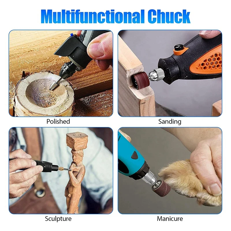 Neues 8-teiliges Messing-Spann zangen set mit schlüssel losem Bohrfutter, Ersatz Messing-Schnellwechsel-Drehbohr-Werkzeugs atz