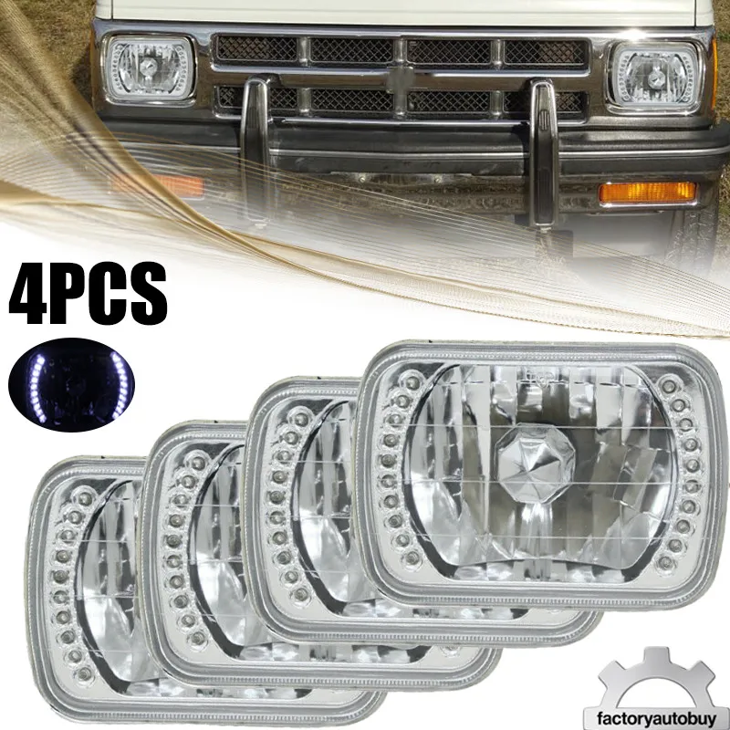

4PCS 5x7" 7x6" Clear Len Headlights w/o Bulbs For 1982-1993 Chevy S10 Blazer