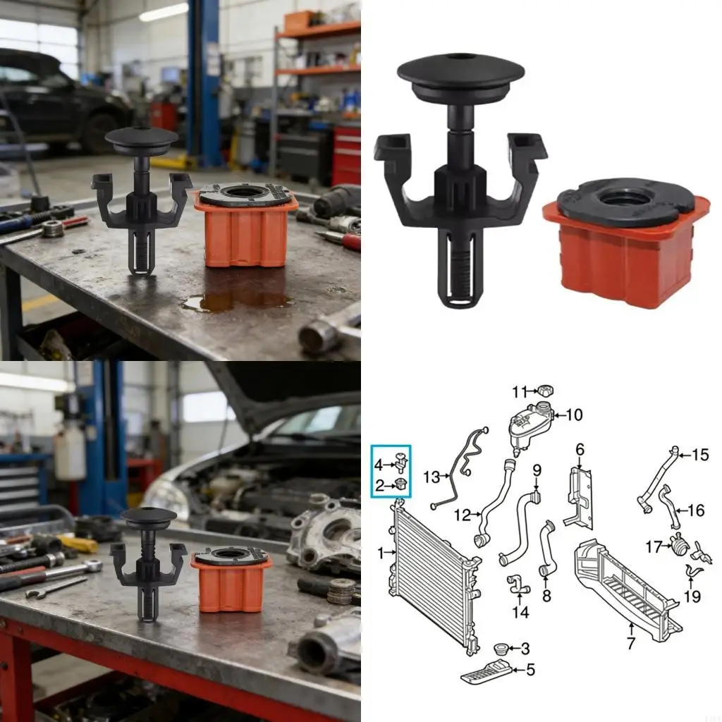 F1CF Replacement Radiator Retainer Clips Set 1695040114 2115040059 Retainer & Pins Set for W204 W207W212