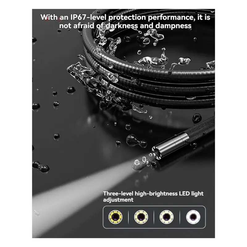 B48A Endoscope Camera Head 3.9Mm Articulated Boroscope Video Channel Endoscopic Inspection Automotive For ISO Android