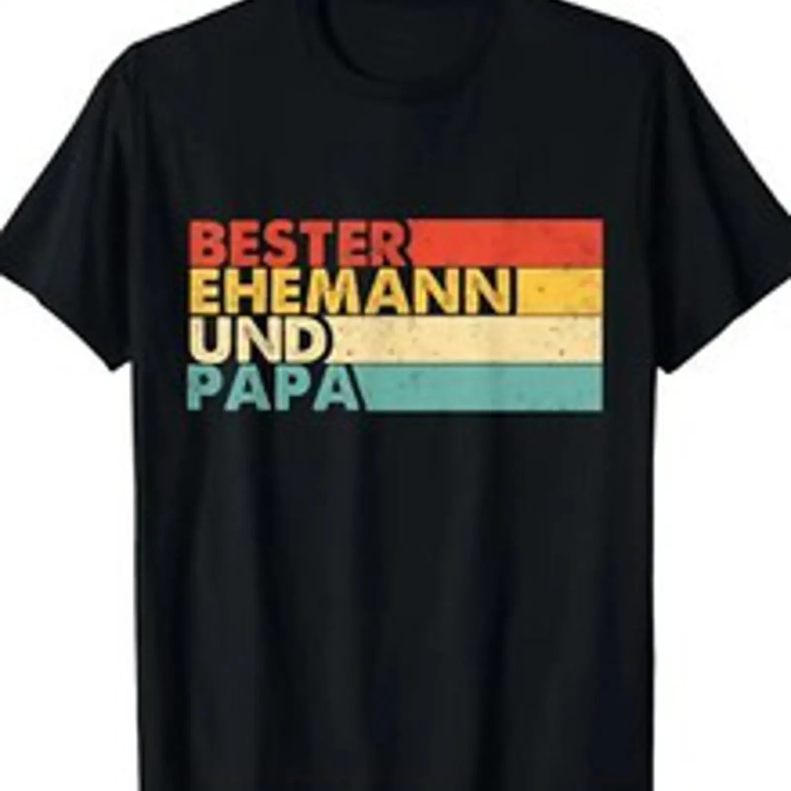 Bester Ehemann und Papa Herren T Shirt Vintage Style S bis 8XL Geschenk für vintage Washed Top For Everyday Wear