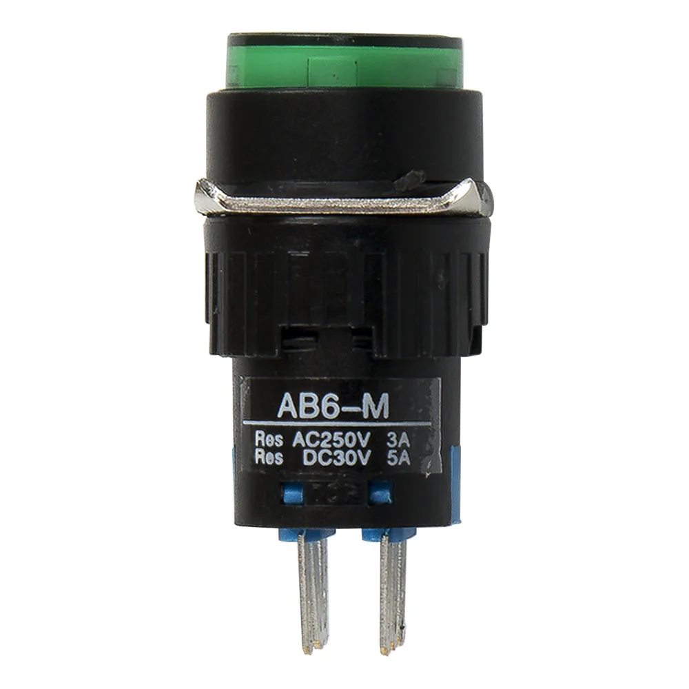 5 pz/lotto AB6-M-22 16mm reset (ON) - OFF interruttore a pulsante rotondo DPST pulsante LA16Y-22