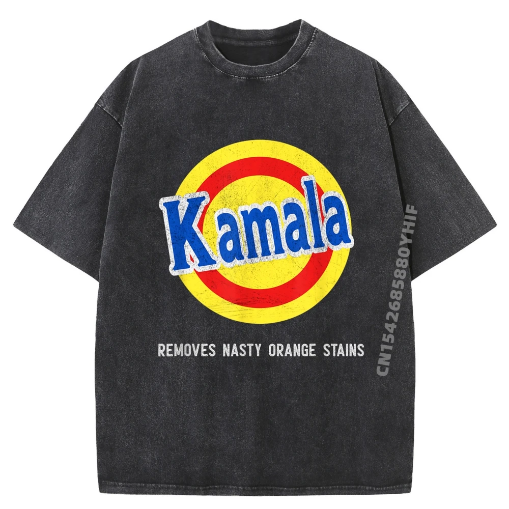 

Мужские футболки с принтом Slogan Vote Kamala Removes Nasty Orange Графические футболки Мужские топы Футболки Уличная стираная рубашка