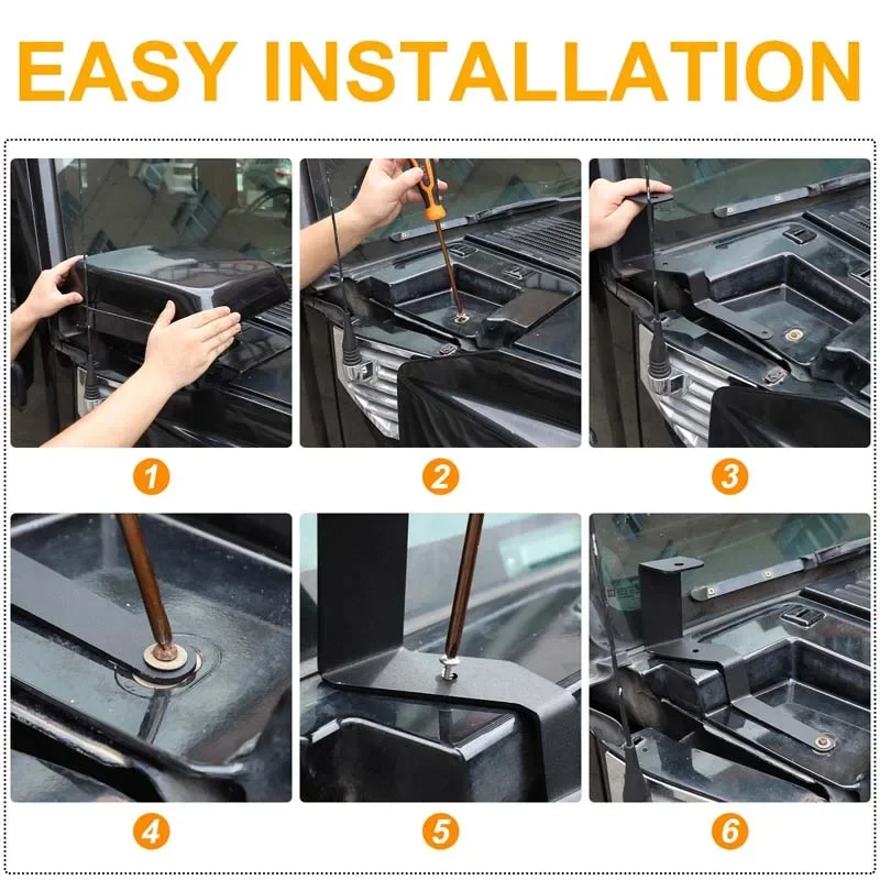 For Hummer H2 2003-2009 Carbon Steel Black Car Front Engine Cover Lamp Holder Bracket Trims Car Accessories