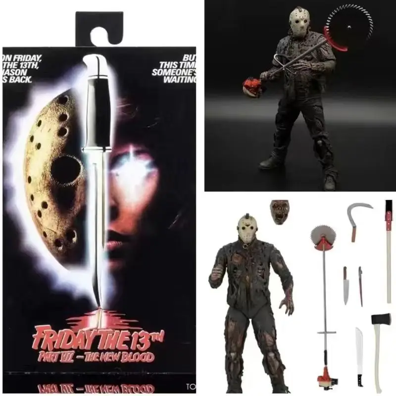 

NECA Figure Michael Myers Figure With LED Pumpkin Halloween II Kills Ends Michael Myers Action Figure Halloween Horror Toys