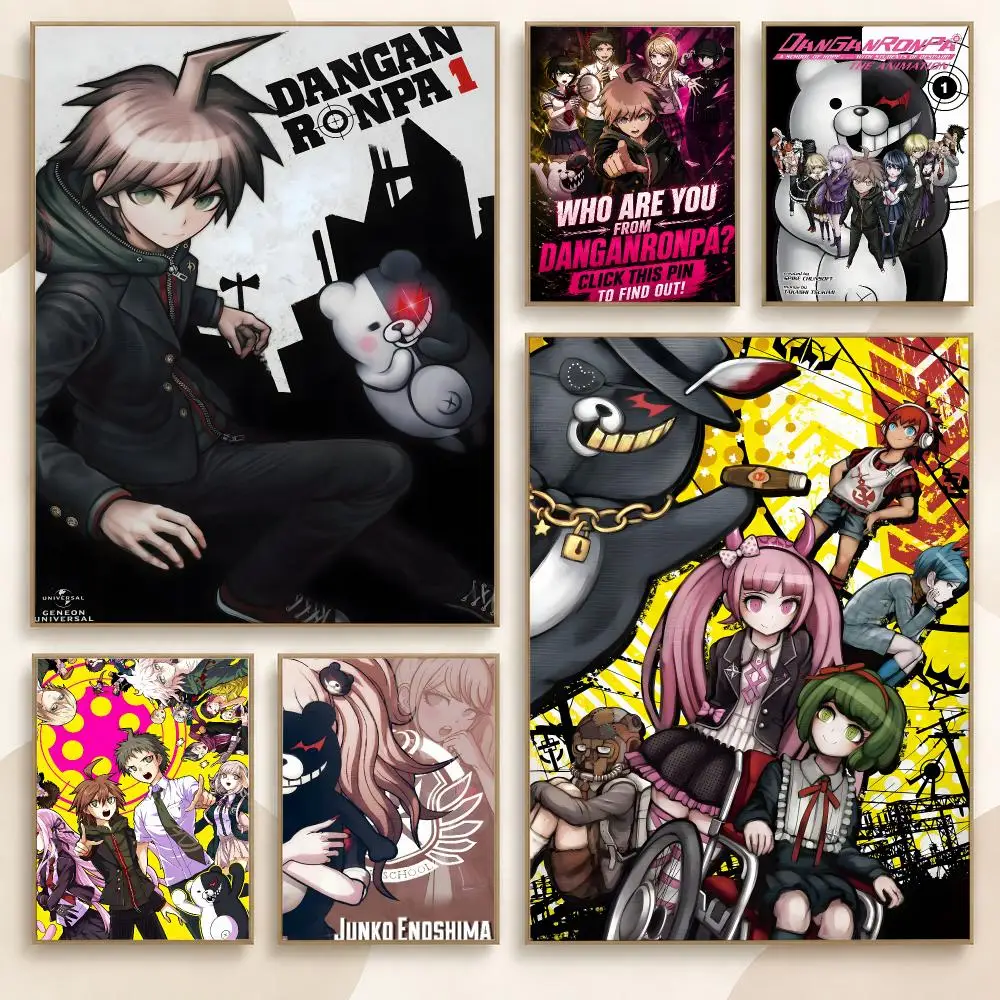 Danganronpa: Trigger Happy Havoc Anime Manga Series 90s Poster Contemporary Wall Art Print for Bedroom & Living Room, Unframed