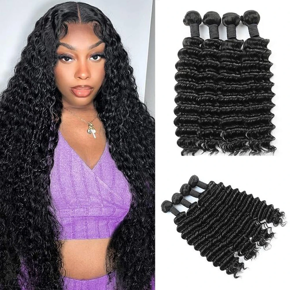 

Оптовая продажа, индийские пучки глубоких волн, волосы Remy, свободные пучки глубоких волн, человеческие волосы, 1-3 пучка, плетение пучков, наращивание волос