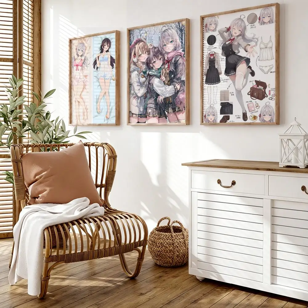 A-Alya Sometimes Hides Her Feelings In Russian Poster Wall Stickers Painting Self Adhesive Decals for Bedroom Room Home Decor
