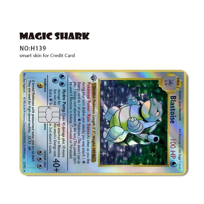 Charizard Gyarados Venusaur Blastoise Mewtwo Squirtle Snorlax Holographic Laser Credit Debit Card Film Skin Aufkleber