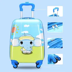 Suitcase for Children Cute Cartoon Kids Luggage 16/18 inch Suitcases on Wheels Pull Rod Case Boys and Girls