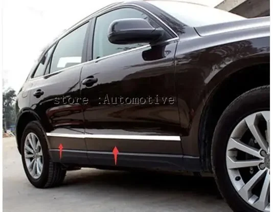 New Chrome Stainless Steel Door Body Molding Trim For Audi Q5 2009 2010 2011 2012 2013 2014 2015 2016