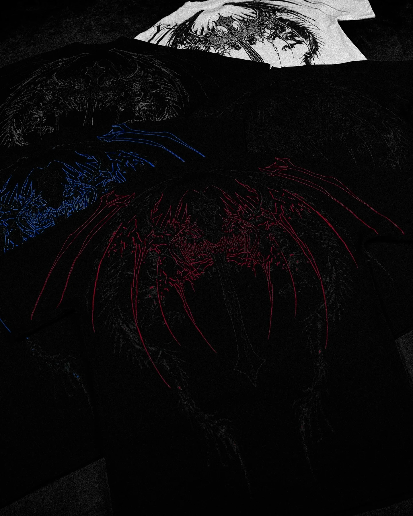 American Breathedivinity trend suit fitness short-sleeved men and women loose dragon soul dark gothic pattern printed y2k sw image 5