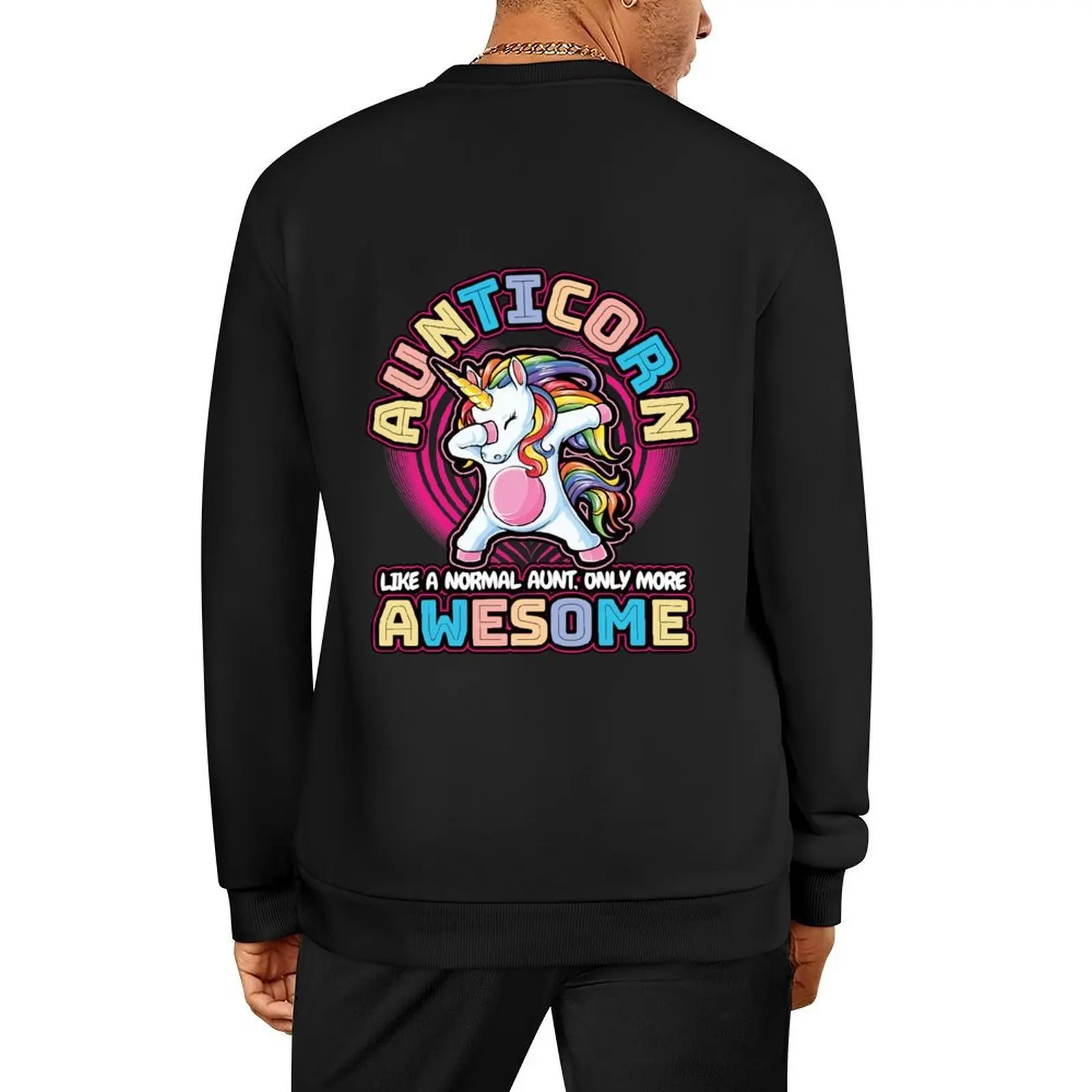

Aunticorn like a normal Aunt Dabbing Unicorn Pullover men's sweat-shirt set autumn jacket men winter man sweatshirt