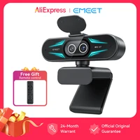 Cámara Web 4K 1080P 60fps EMEET C60E, Cámara USB Binocular 4K con Luz RGB para Streaming/Juegos, Cámara de Video para Computadora