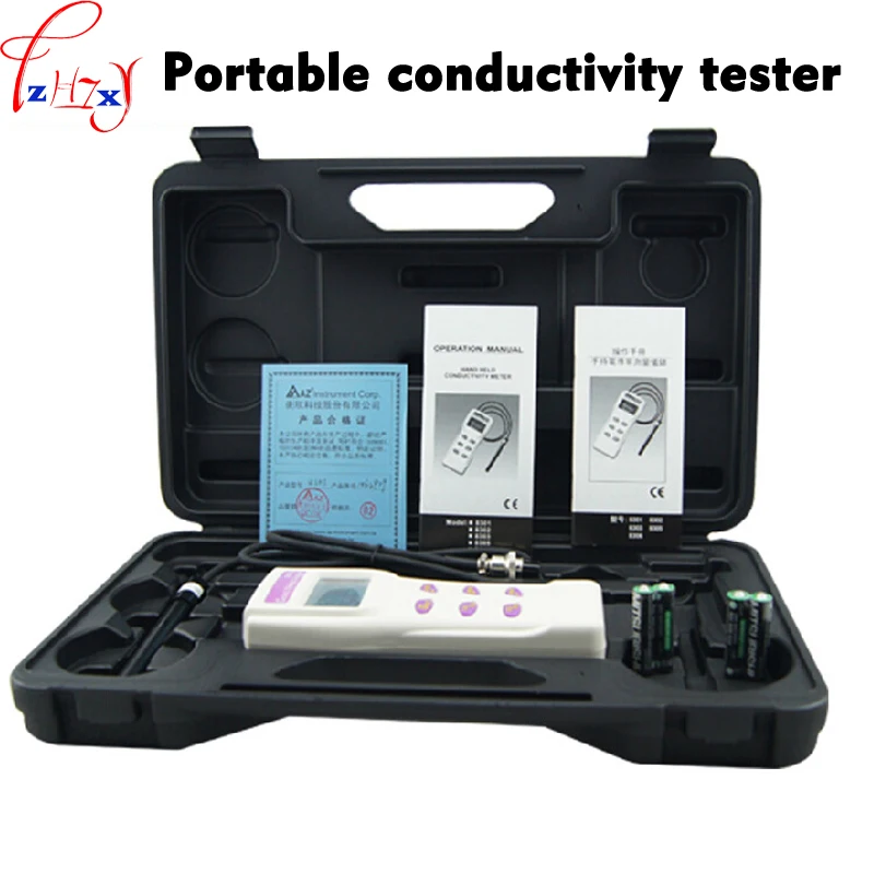 9V Portable Handheld Conductivity Tester AZ-8302 Digital Display Conductance Salinity Tester 1PC