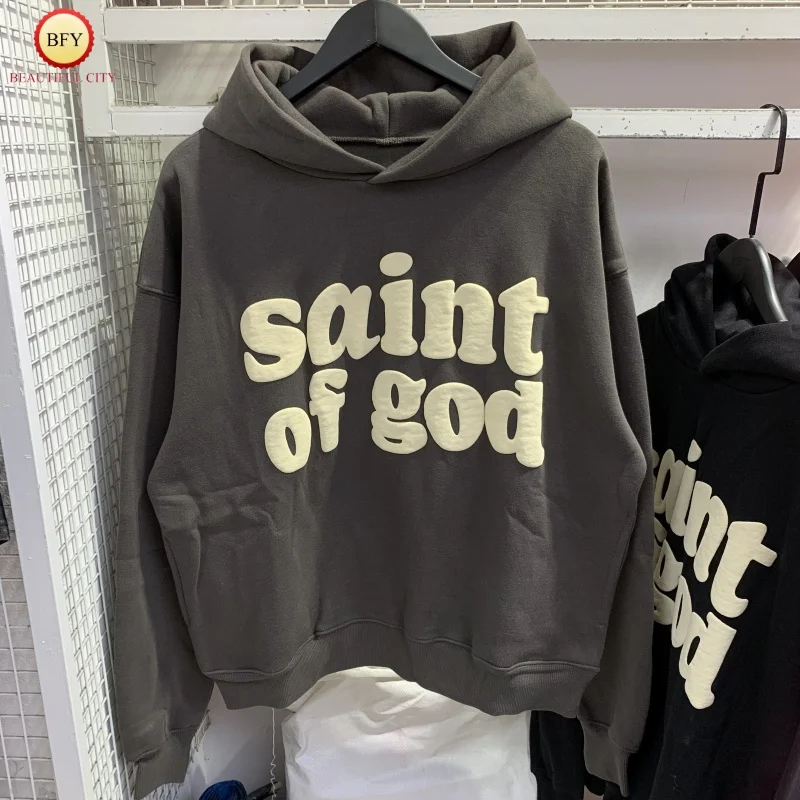 Fall Winter CPFM Saint Of God Hoodie Men Kanye West Foam Printed Letters High Quality Casual 100% Cotton Men Women Hoodie