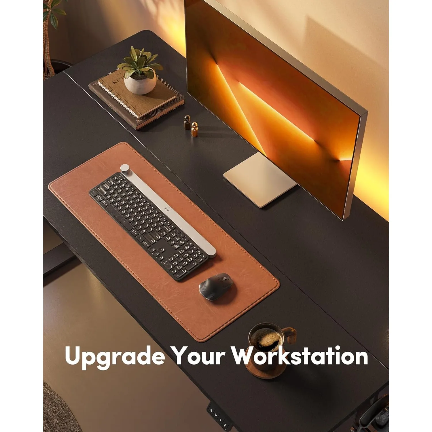 Electric Standing Desk, Height Adjustable Stand up Desk, 40 x 24 Inches Sit Stand Home Office Desk, Computer Desk, Black