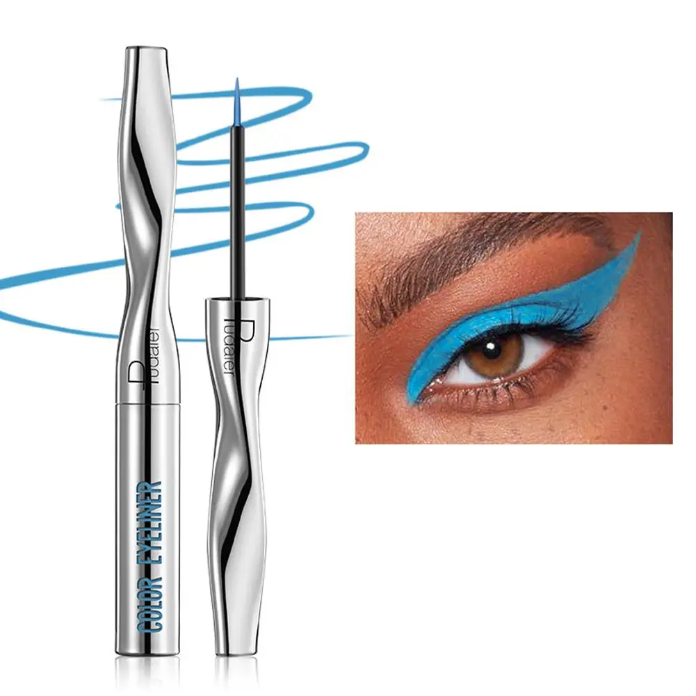 كحل سائل ملون ، مقاوم للماء ، مقاوم للعرق ، إزهار العين ، بطانة طويلة أرجوانية ، لا يدوم قلم مستحضرات تجميل ، أزرق سريع الجفاف ، R6l4