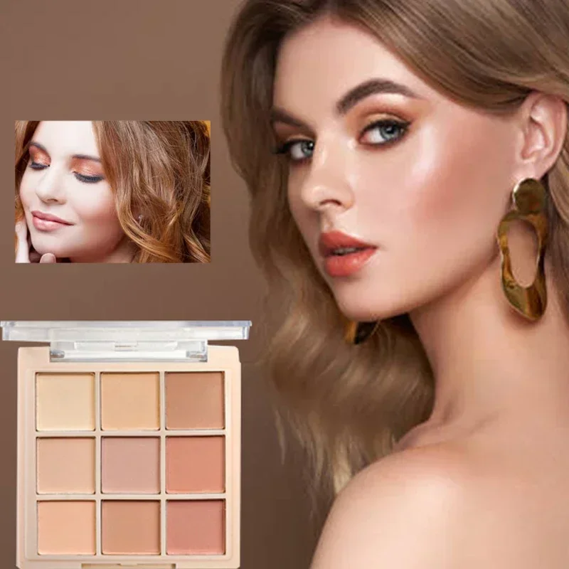 9 Colors Multifunctional Eyeshadow Palette Various Shades Long Lasting Moisturizing Women's Makeup Kit Eye Shadow Palettes