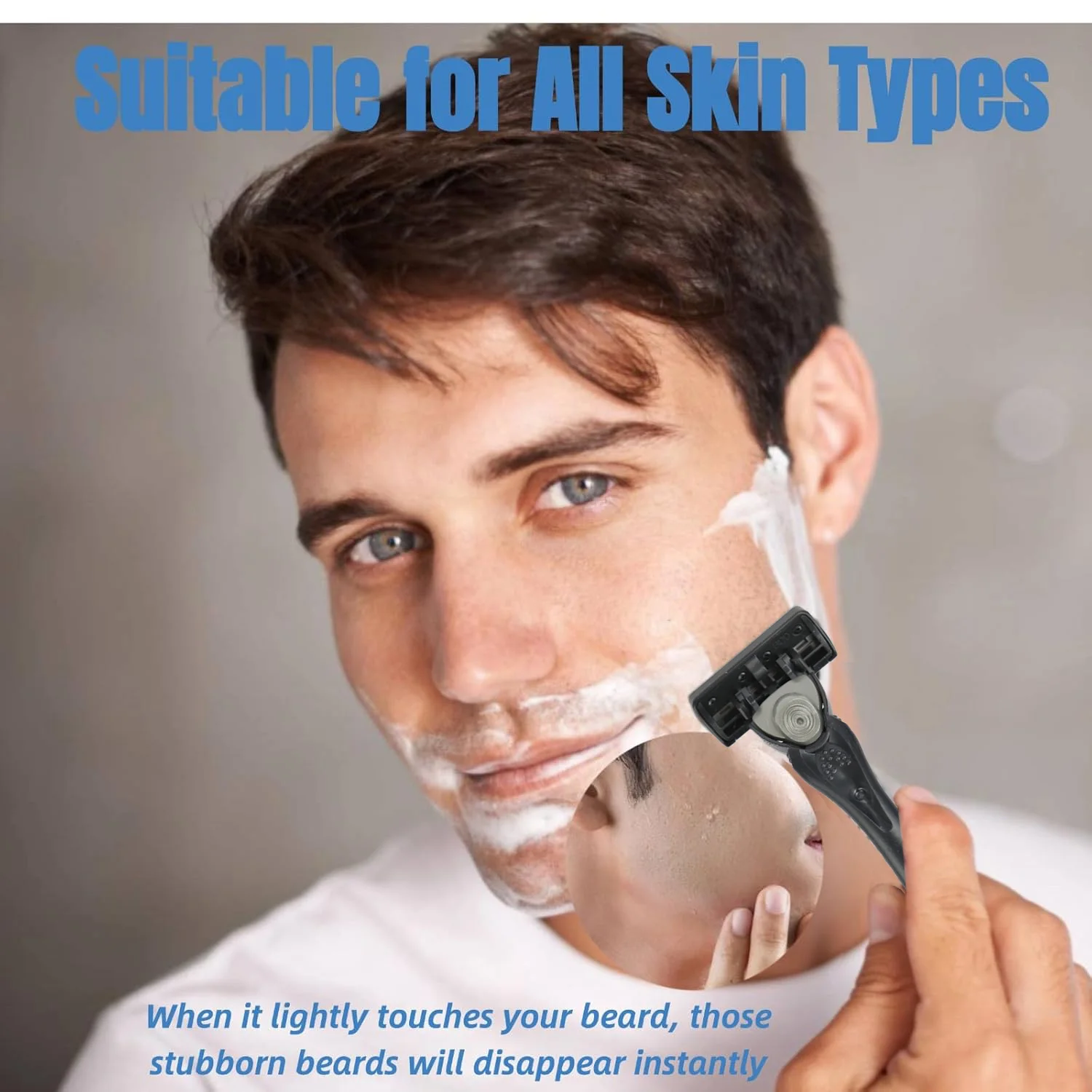 7-Layer Razor Head Manual Shaver, Blade Razor Safety Shaving Beard Moustache Manual Shaver Set