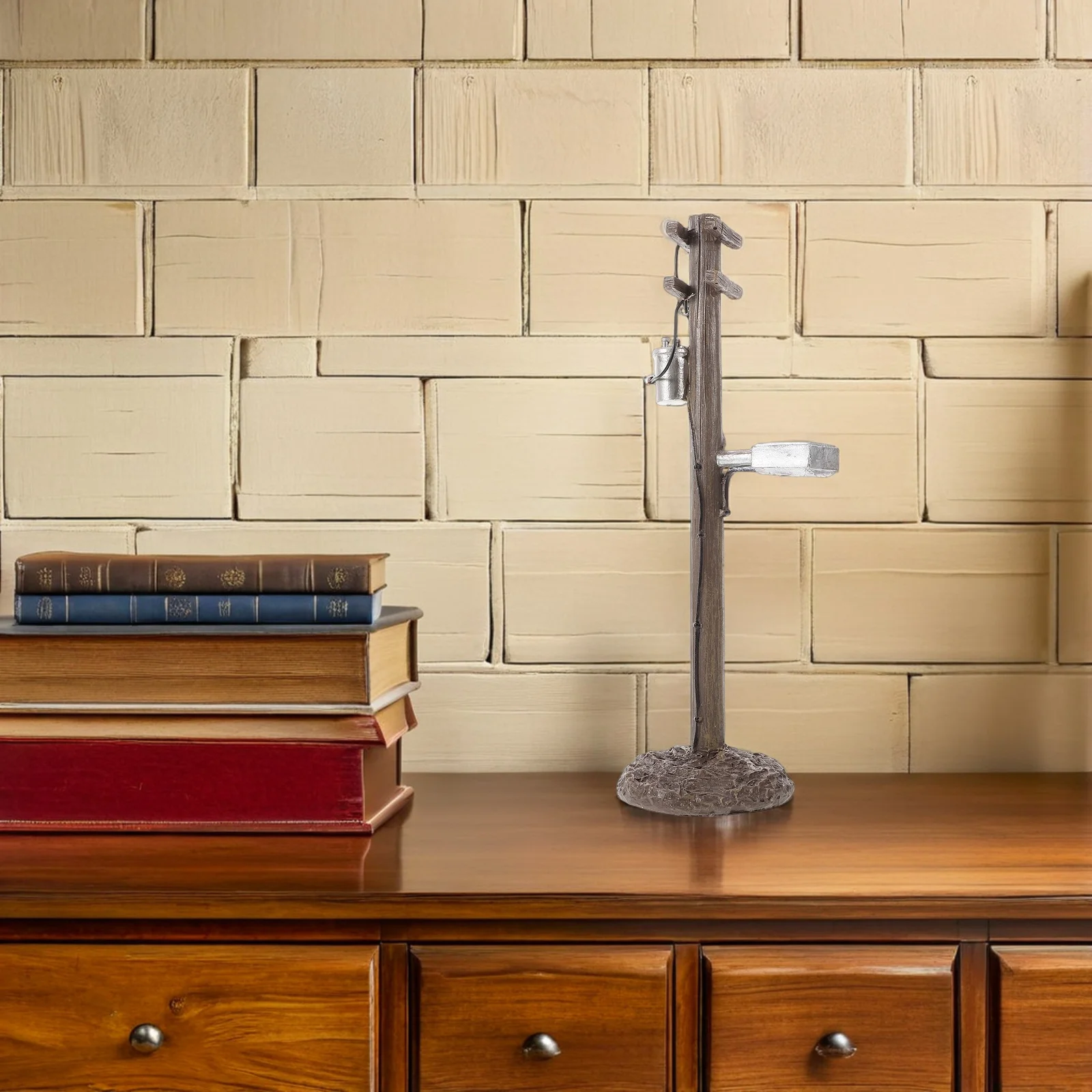 

Vintage Street Light Lamp 11x3.14'' Resin Crafted Artistic Table Lamp for Bedroom Desk Reading Ambient Lighting Home Office