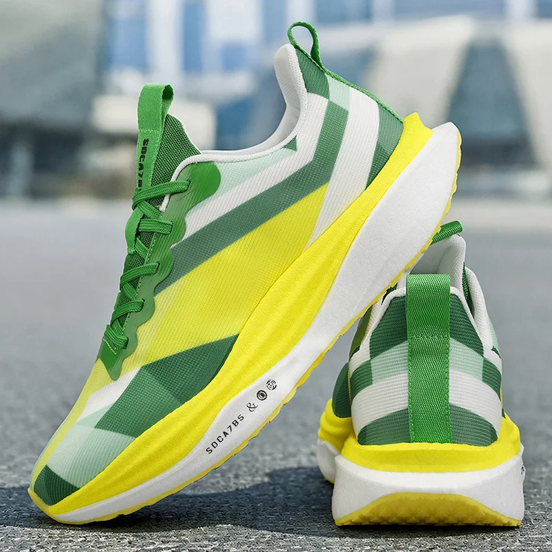 Men Women Breathable Mesh Running Shoes Shock Absorbing Lightweight Athletic Sneakers for Outdoor Sports Training Jogging Workou