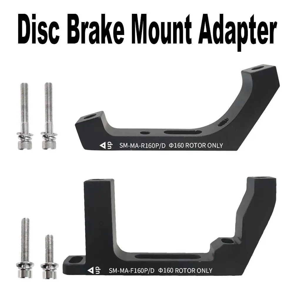 Black Disc Brake Mount Adapter Front/Rear Brake 160mm Flat Installation PM/IS Converter Ultralight Bicycle Accessories