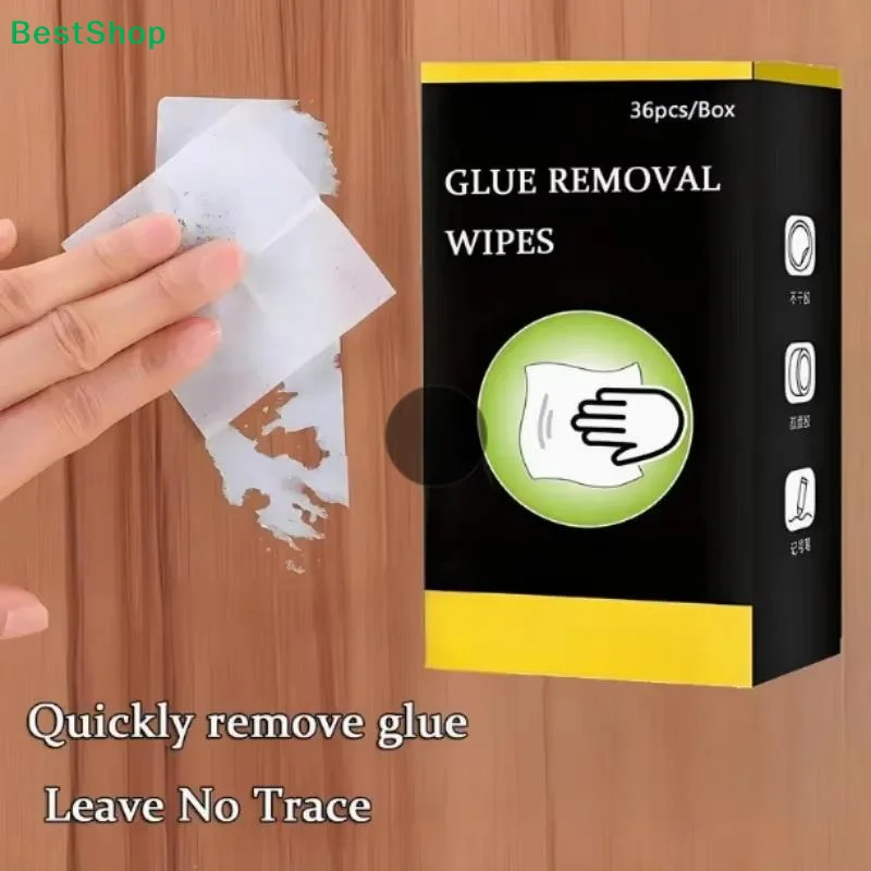 Adhesive Remover Wet Wipes For Floor, Glass, Ceramic, Plastic, Metal Cleaner: Glue, Double-Sided Tape, Marker, Label Glue, Spong