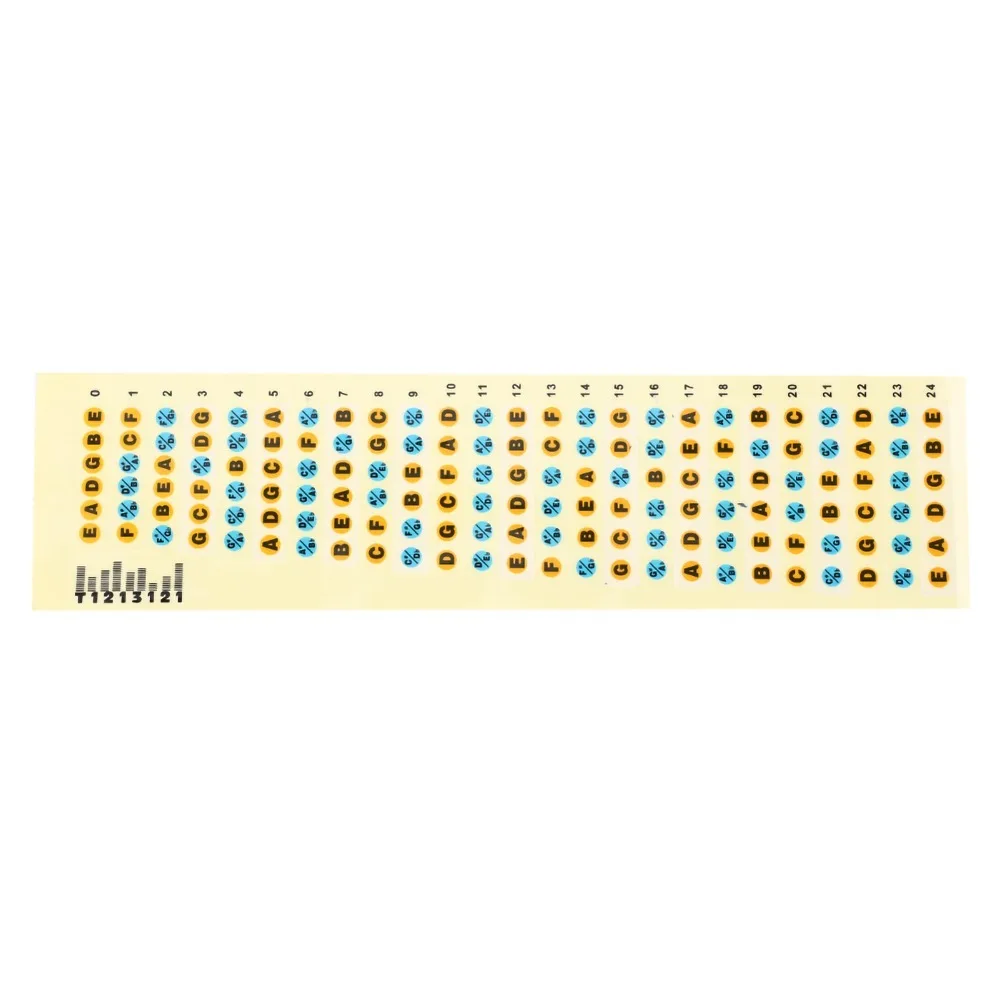 2PCS PVC Fretboard Note Decals Yellow Fret Markers Fret Markers Stickers Guitar Fretboard Stickers For Beginners Practice