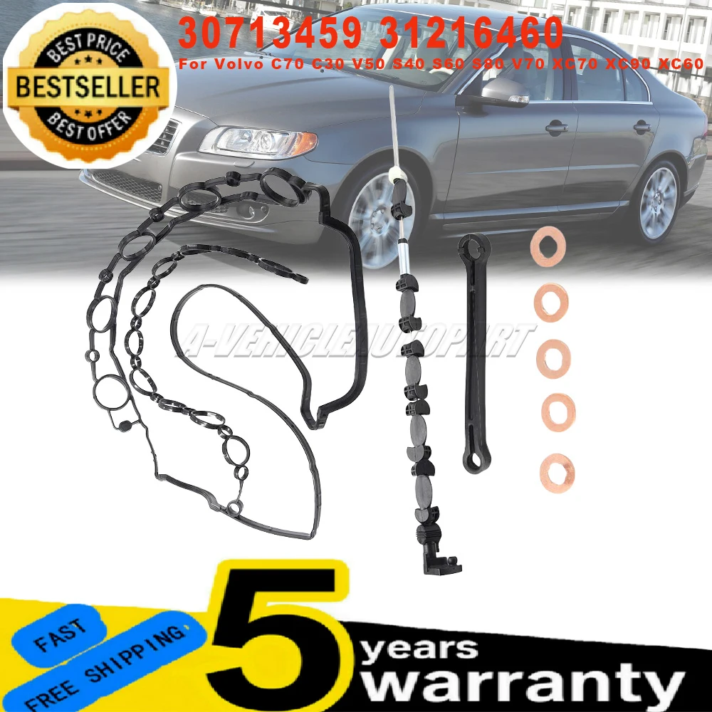 For Volvo C70 C30 V50 S40 S60 S80 V70 XC70 XC90 XC60 D5 30713459 31216460 New 1Set Swirl Flaps Throttle Kit Car Accessories