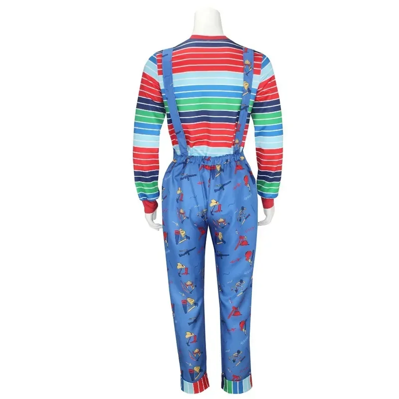 Chemise et pantalon Chucky Cosplay pour hommes et femmes, film, Halloween, carnaval, fête apk, vêtements, W & M, SN66