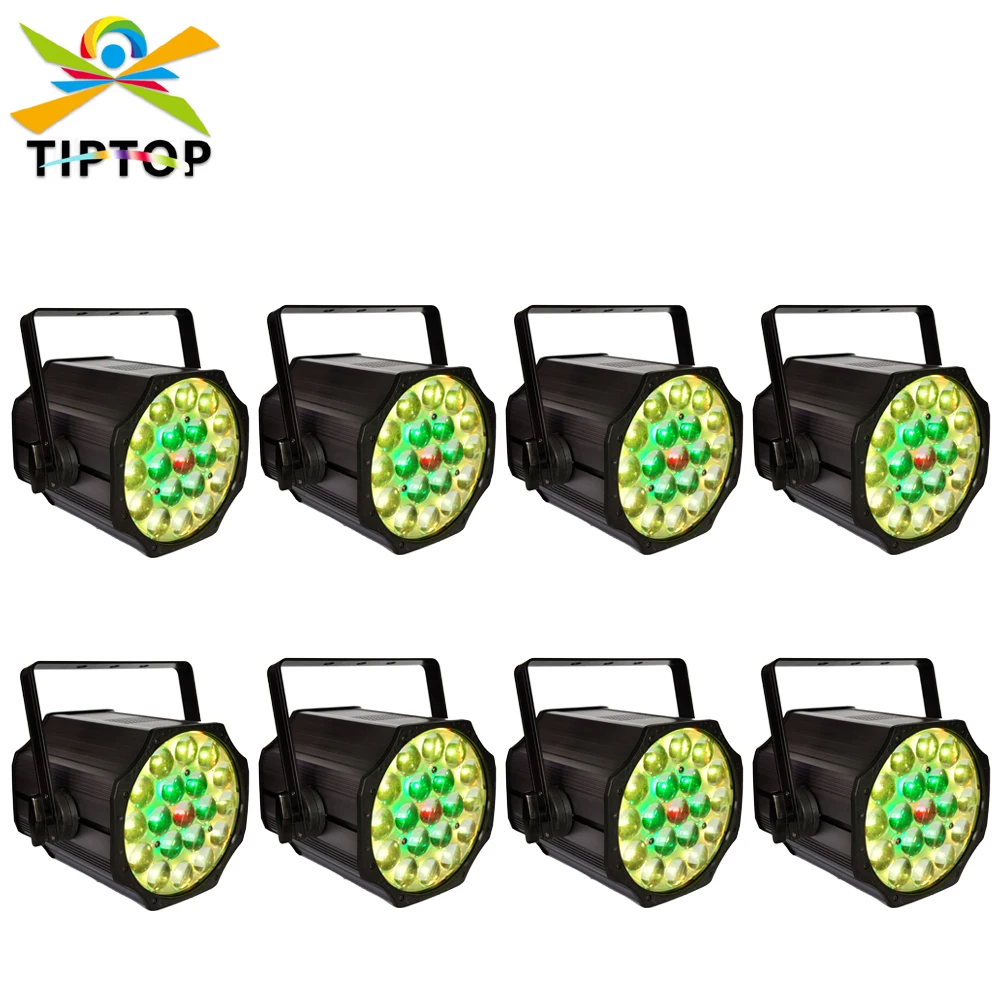 Factory Price 8 Pack 19x12W COB RGBW 4IN1 LED Par Zoom Split Yoke Bracket For Truss Hanging/Floor Stand Rugged Construction